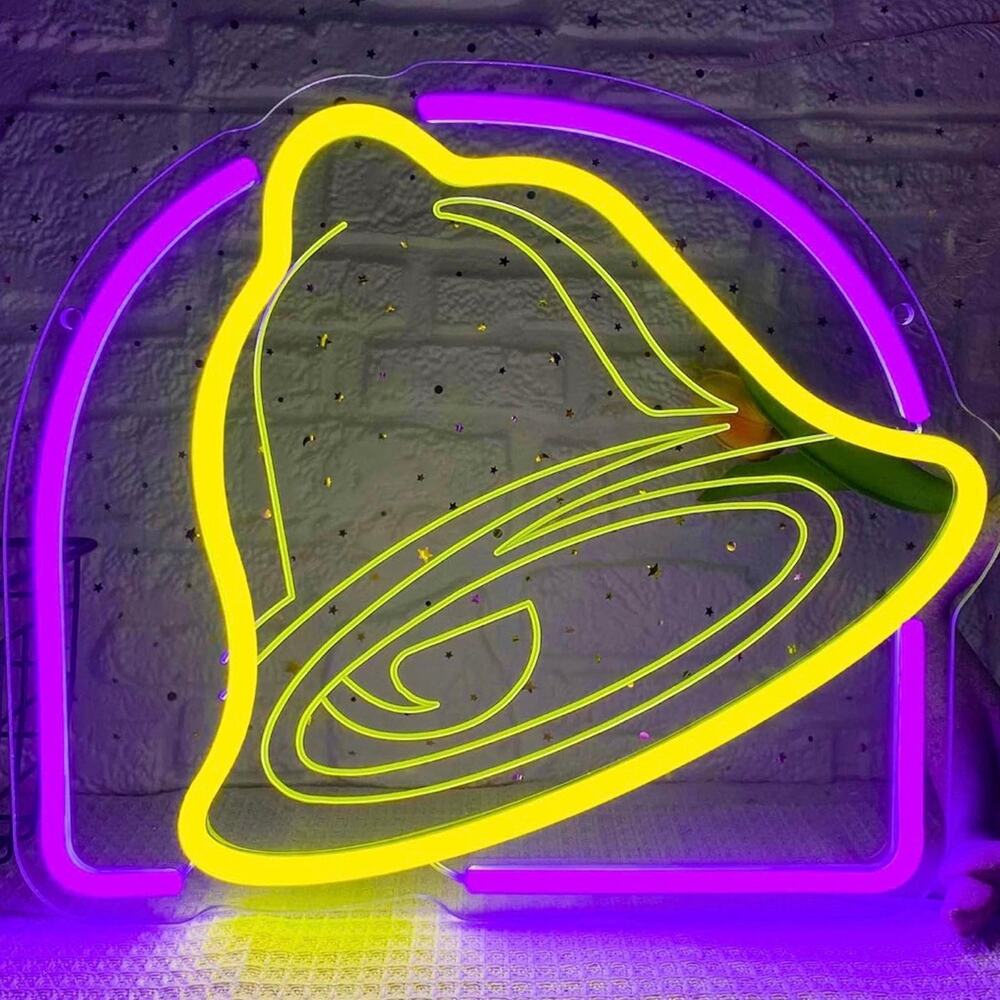 Taco Bell Neon Sign Glen Bell Night Light Room Wall Decor